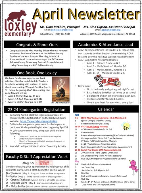 April Newsletter